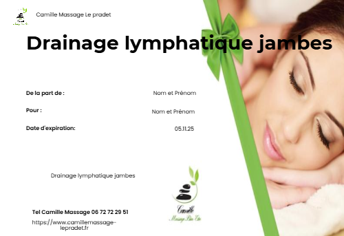 Drainage lymphatique jambes